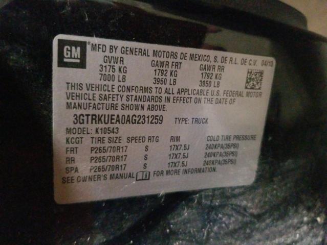 Photo 10 from auction – 2010 GMC SIERRA K15 with VIN 3GTRKUEA0AG231259