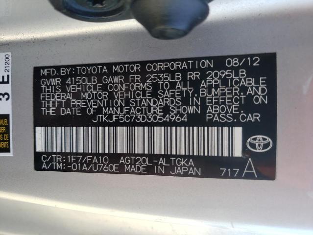 Photo 10 from auction – 2013 TOYOTA SCION TC with VIN JTKJF5C73D3054964