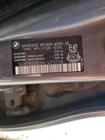 Photo 10 from auction – 2006 BMW X5 4.4I with VIN 5UXFB53526LV23728