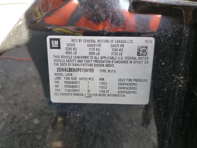 Photo 10 from auction – 2015 CHEVROLET EQUINOX LT with VIN 2GNALBEK8F6194169