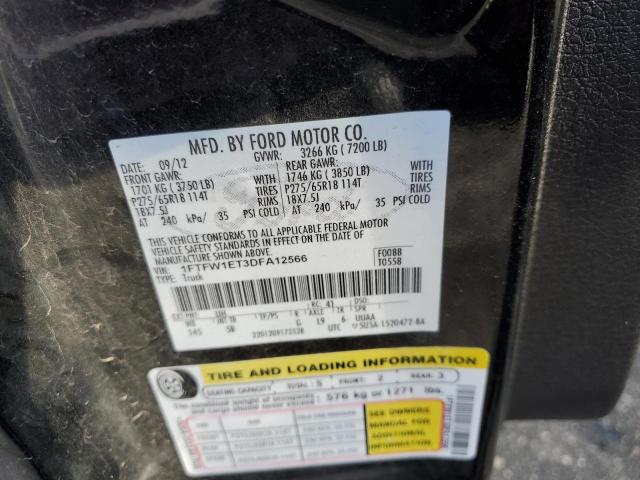 Photo 10 from auction – 2013 FORD F150 SUPER with VIN 1FTFW1ET3DFA12566