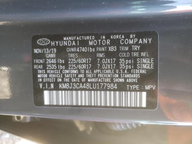 Photo 10 from auction – 2020 HYUNDAI TUCSON LIM with VIN KM8J3CA48LU177984