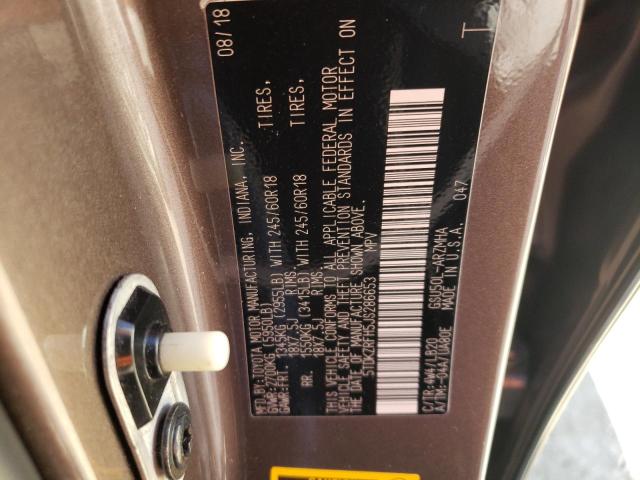 Photo 10 from auction – 2018 TOYOTA HIGHLANDER with VIN 5TDKZRFH5JS286653
