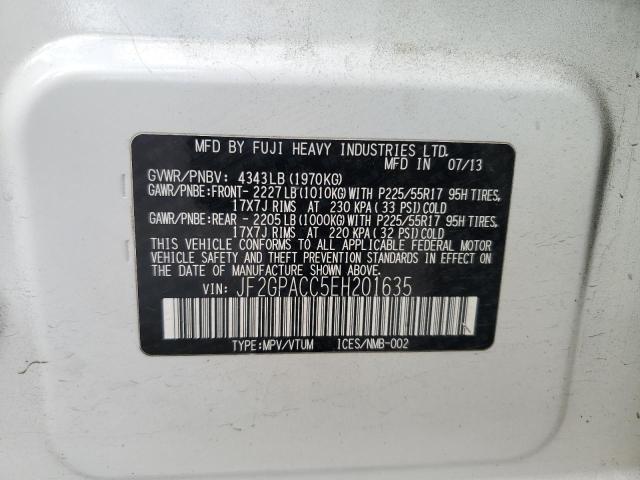 Photo 10 from auction – 2014 SUBARU XV CROSSTR with VIN JF2GPACC5EH201635