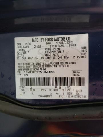 Photo 10 from auction – 2007 FORD EXPLORER X with VIN 1FMEU73E27UA61200