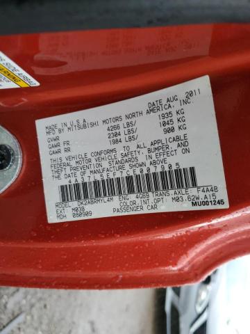Photo 10 from auction – 2012 MITSUBISHI ECLIPSE SP with VIN 4A37L5EF7CE007905