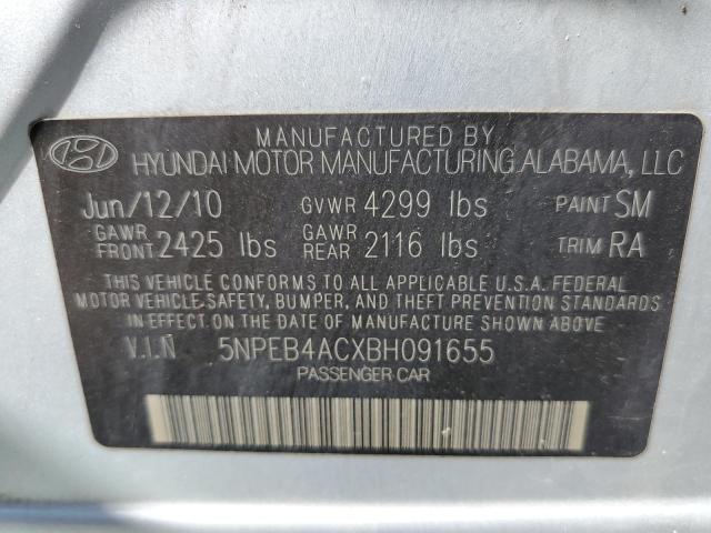 Photo 10 from auction – 2011 HYUNDAI SONATA GLS with VIN 5NPEB4ACXBH091655