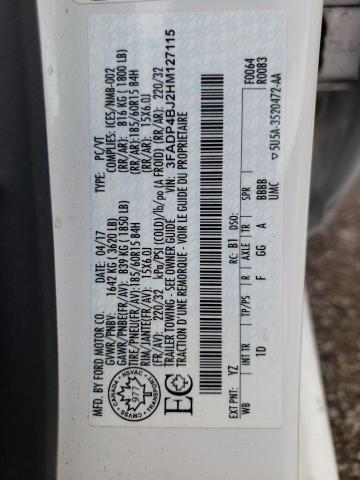 Photo 10 from auction – 2017 FORD FIESTA SE with VIN 3FADP4BJ2HM127115