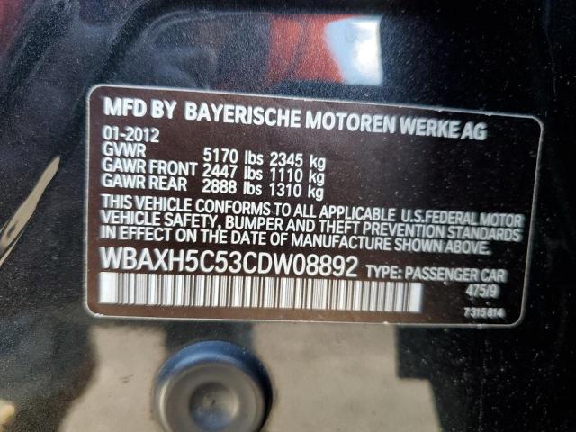 Photo 10 from auction – 2012 BMW 528 XI with VIN WBAXH5C53CDW08892