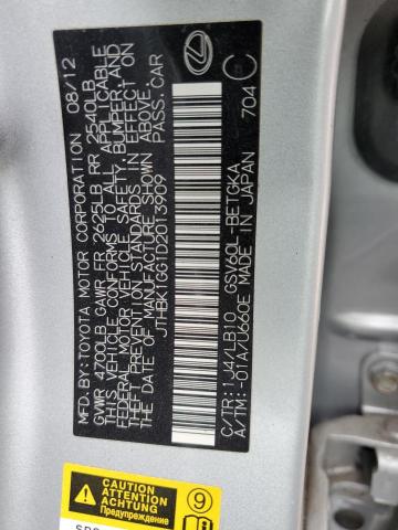 Photo 10 from auction – 2013 LEXUS ES 350 with VIN JTHBK1GG1D2013909