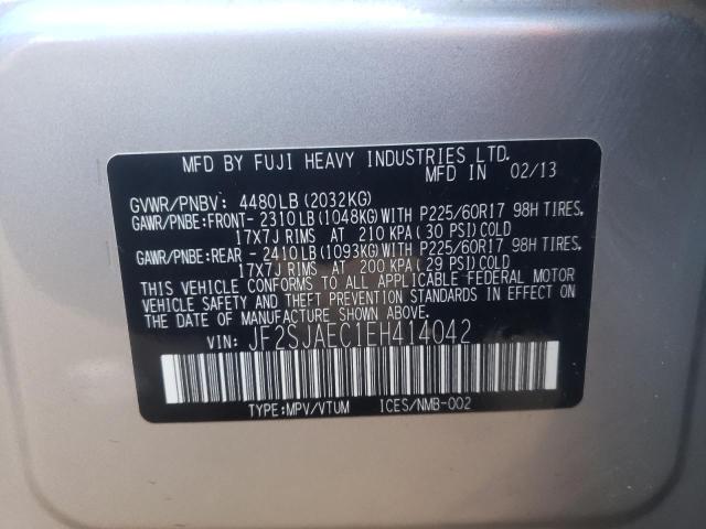 Photo 10 from auction – 2014 SUBARU FORESTER 2 with VIN JF2SJAEC1EH414042