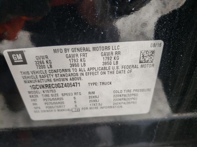 Photo 10 from auction – 2016 CHEVROLET SILVERADO with VIN 1GCVKREC0GZ406471