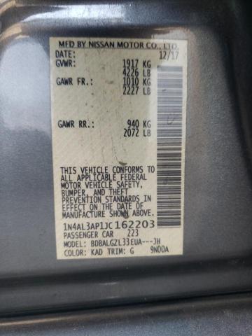 Photo 10 from auction – 2018 NISSAN ALTIMA 2.5 with VIN 1N4AL3AP1JC162203