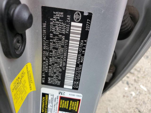 صورة رقم 10 من المزاد - 2011 TOYOTA CAMRY BASE مع VIN 4T1BF3EK9BU227178