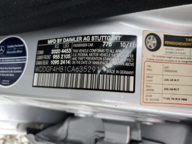 Photo 10 from auction – 2012 MERCEDES-BENZ C 250 with VIN WDDGF4HB1CA635291
