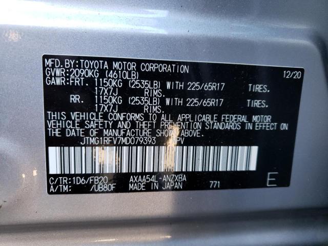 Photo 10 from auction – 2021 TOYOTA RAV4 LE with VIN JTMG1RFV7MD079393