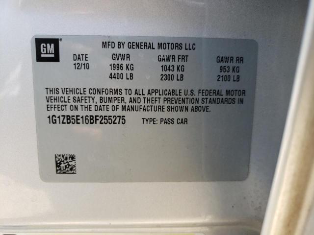 Photo 10 from auction – 2011 CHEVROLET MALIBU LS with VIN 1G1ZB5E16BF255275