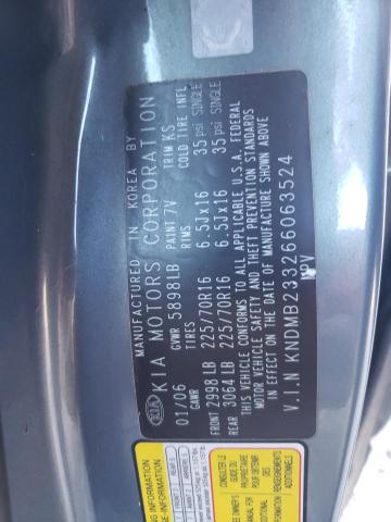 Photo 10 from auction – 2006 KIA SEDONA EX with VIN KNDMB233266063524