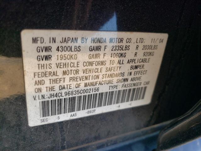 Photo 10 from auction – 2005 ACURA TSX with VIN JH4CL96835C002156