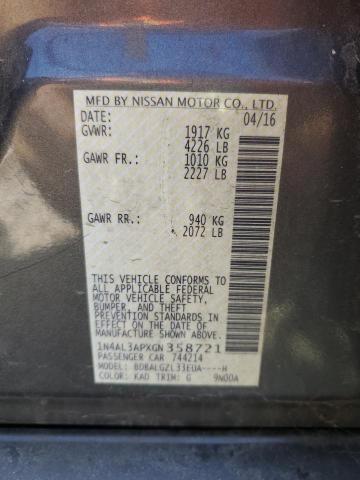 Photo 10 from auction – 2016 NISSAN ALTIMA 2.5 with VIN 1N4AL3APXGN358721