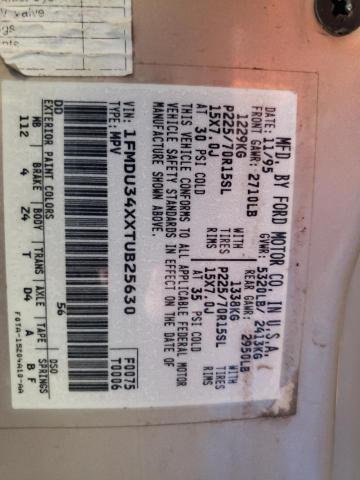 Photo 10 from auction – 1996 FORD EXPLORER with VIN 1FMDU34XXTUB25630