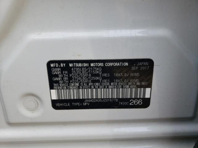 Photo 10 from auction – 2018 MITSUBISHI OUTLANDER with VIN JA4AD2A35JZ016778
