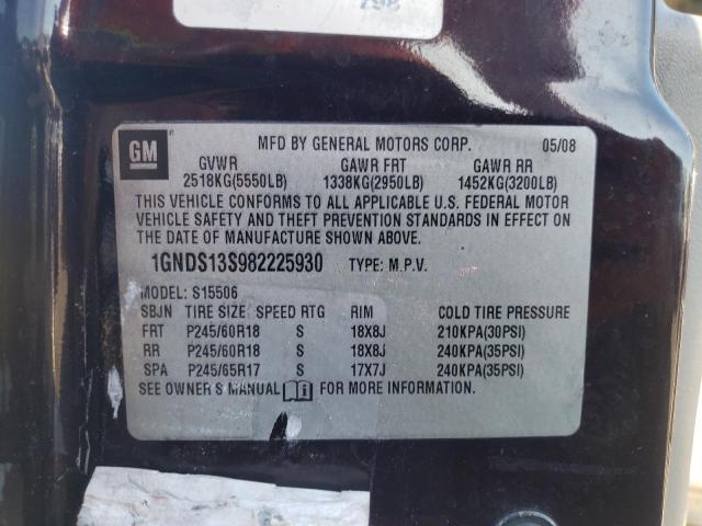 Photo 10 from auction – 2008 CHEVROLET TRAILBLAZE with VIN 1GNDS13S982225930