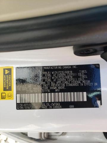 Photo 10 from auction – 2014 LEXUS RX 350 BAS with VIN 2T2BK1BA1EC251116