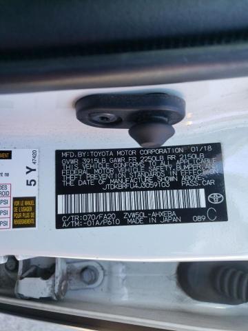 Photo 10 from auction – 2018 TOYOTA PRIUS with VIN JTDKBRFU4J3059103