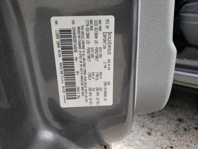 Photo 10 from auction – 2005 DODGE DURANGO SL with VIN 1D4HB48D95F546038