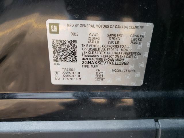 Photo 10 from auction – 2019 CHEVROLET EQUINOX LS with VIN 2GNAXSEV7K6111968