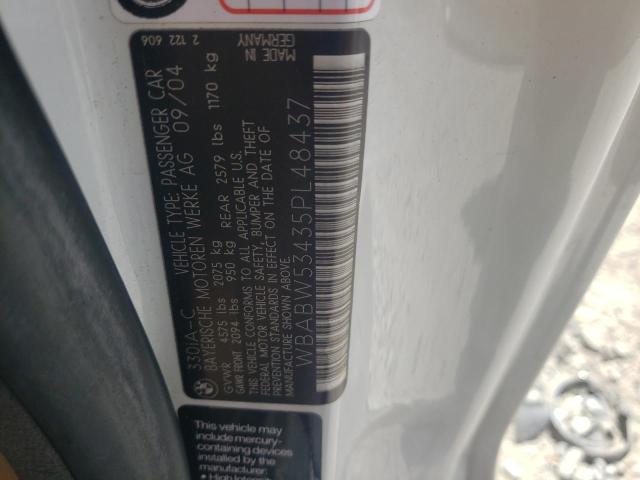 Foto 10 de la subasta – 2005 BMW 330 CI con VIN WBABW53435PL48437