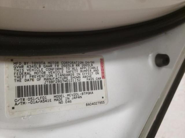 Photo 10 from auction – 1998 LEXUS ES 300 with VIN JT8BF28G7W0121152