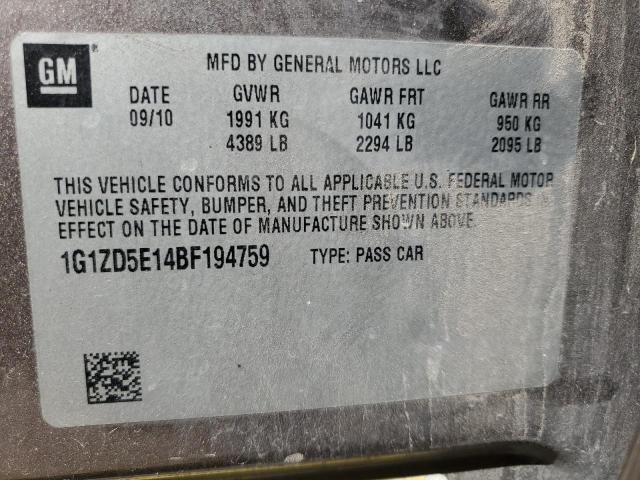 Photo 10 from auction – 2011 CHEVROLET MALIBU 2LT with VIN 1G1ZD5E14BF194759