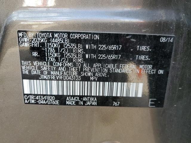 Photo 10 from auction – 2015 TOYOTA RAV4 LE with VIN JTMZFREV9FD043123