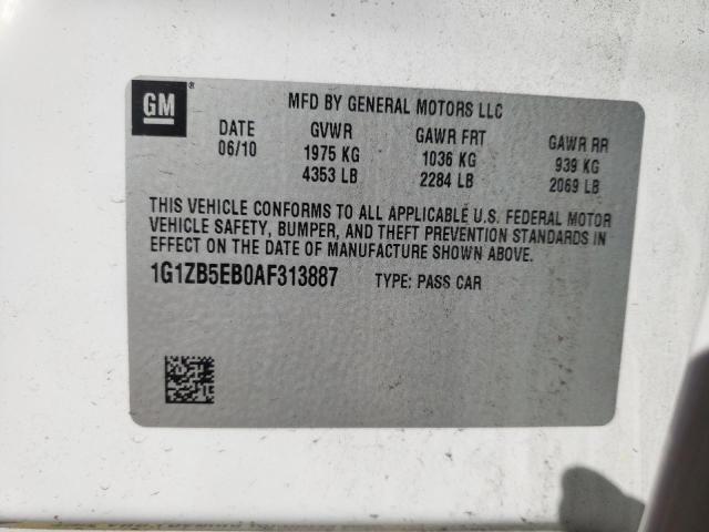 Photo 10 from auction – 2010 CHEVROLET MALIBU LS with VIN 1G1ZB5EB0AF313887