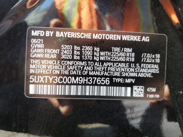 Photo 10 from auction – 2021 BMW X3 SDRIVE3 with VIN 5UXTY3C00M9H37656