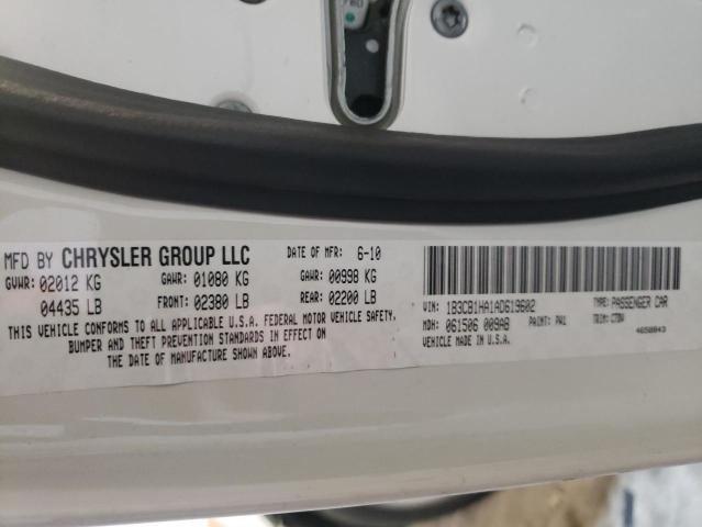 Photo 10 from auction – 2010 DODGE CALIBER EX with VIN 1B3CB1HA1AD619602