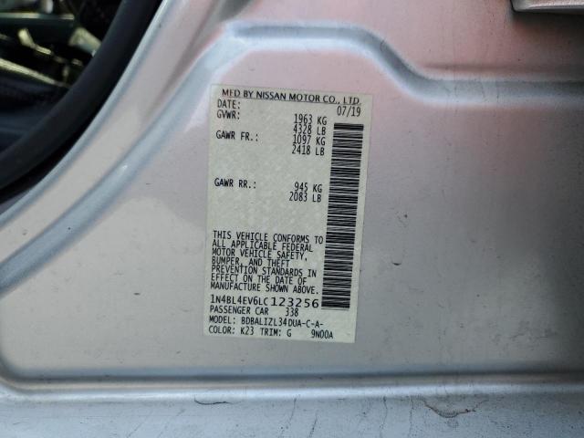 Photo 10 from auction – 2020 NISSAN ALTIMA SL with VIN 1N4BL4EV6LC123256