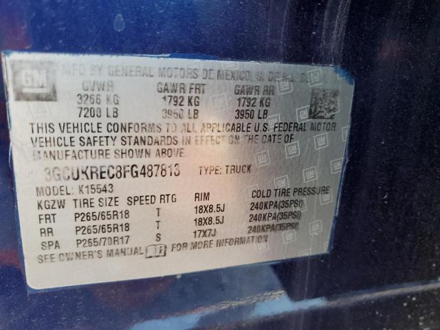 Photo 10 from auction – 2015 CHEVROLET SILVERADO with VIN 3GCUKREC8FG487813