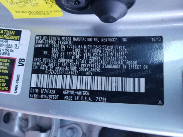 Photo 10 from auction – 2014 TOYOTA VENZA LE with VIN 4T3ZA3BB2EU084037