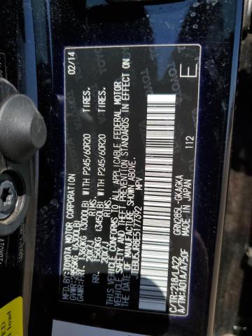 Photo 10 from auction – 2014 TOYOTA 4RUNNER SR with VIN JTEBU5JR8E5177392