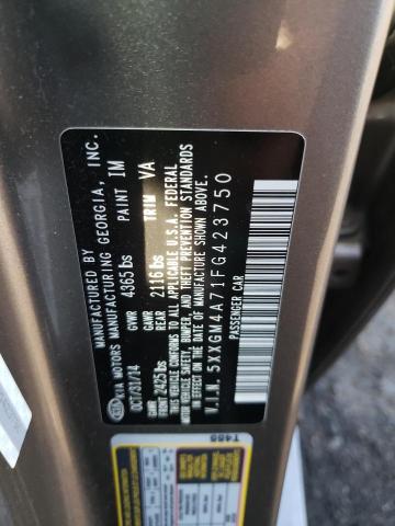 Photo 10 from auction – 2015 KIA OPTIMA LX with VIN 5XXGM4A71FG423750