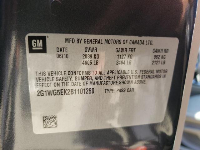 Photo 10 from auction – 2011 CHEVROLET IMPALA LT with VIN 2G1WG5EK2B1101280