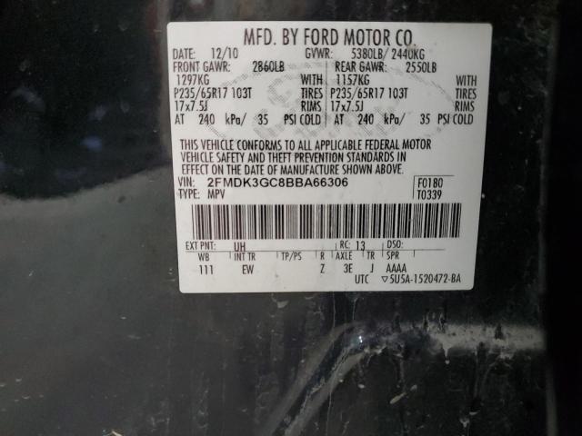 Photo 10 from auction – 2011 FORD EDGE SE with VIN 2FMDK3GC8BBA66306