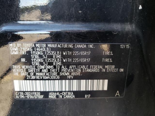 Photo 10 from auction – 2016 TOYOTA RAV4 LE with VIN 2T3BFREV1GW430836