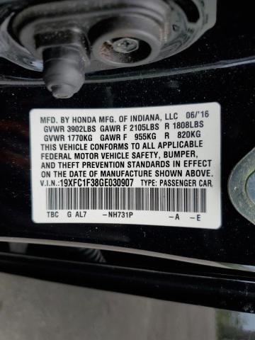 Photo 10 from auction – 2016 HONDA CIVIC EX with VIN 19XFC1F38GE030907