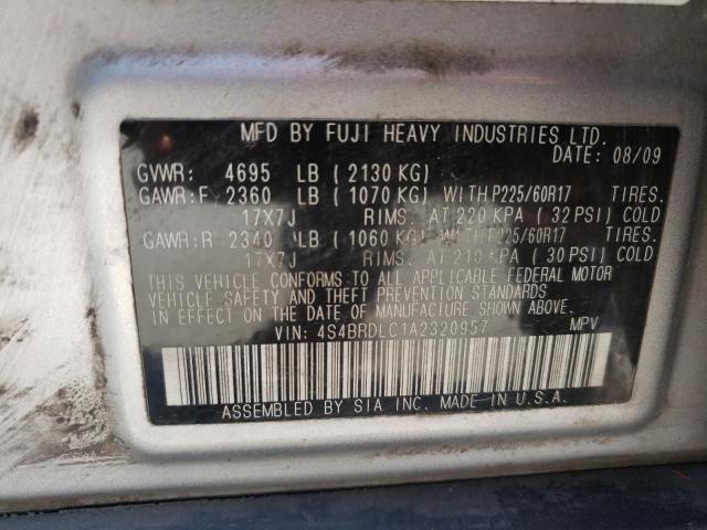 Photo 10 from auction – 2010 SUBARU OUTBACK 3. with VIN 4S4BRDLC1A2320957