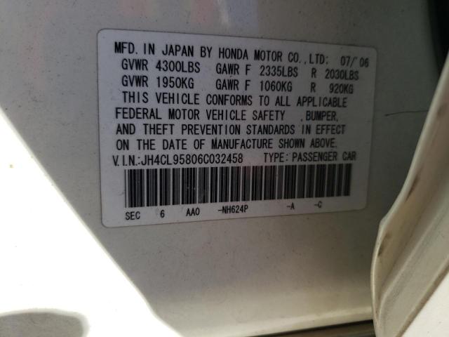 Photo 10 from auction – 2006 ACURA TSX with VIN JH4CL95806C032458