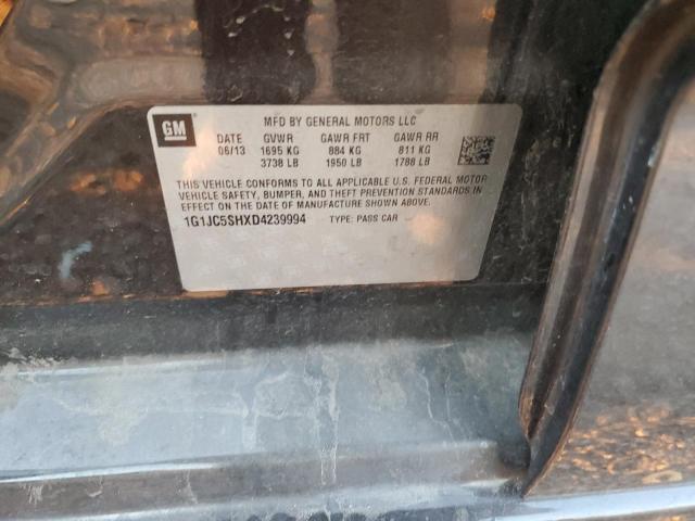 Photo 10 from auction – 2013 CHEVROLET SONIC LT with VIN 1G1JC5SHXD4239994